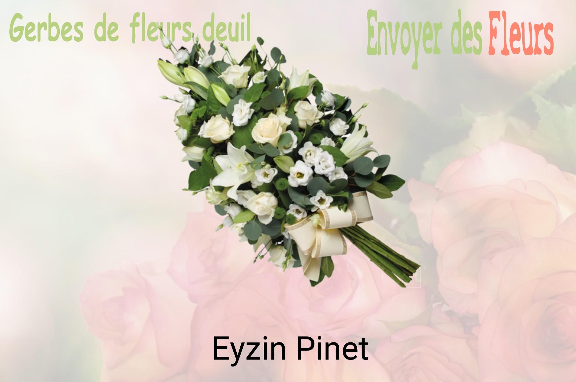 Gerbe de fleurs de deuil livrée à Eyzin-Pinet